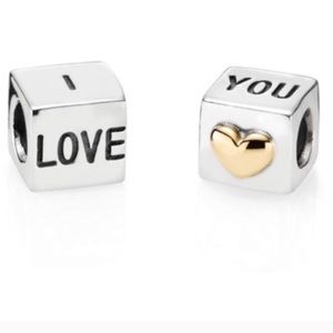 Pandora I Love You Heart Box Charm Silver 14k Gold